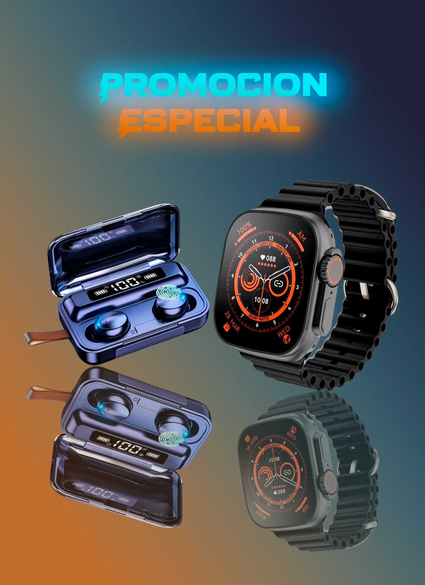 SMART WATCH T10 ULTRA + AUDIFONOS M10